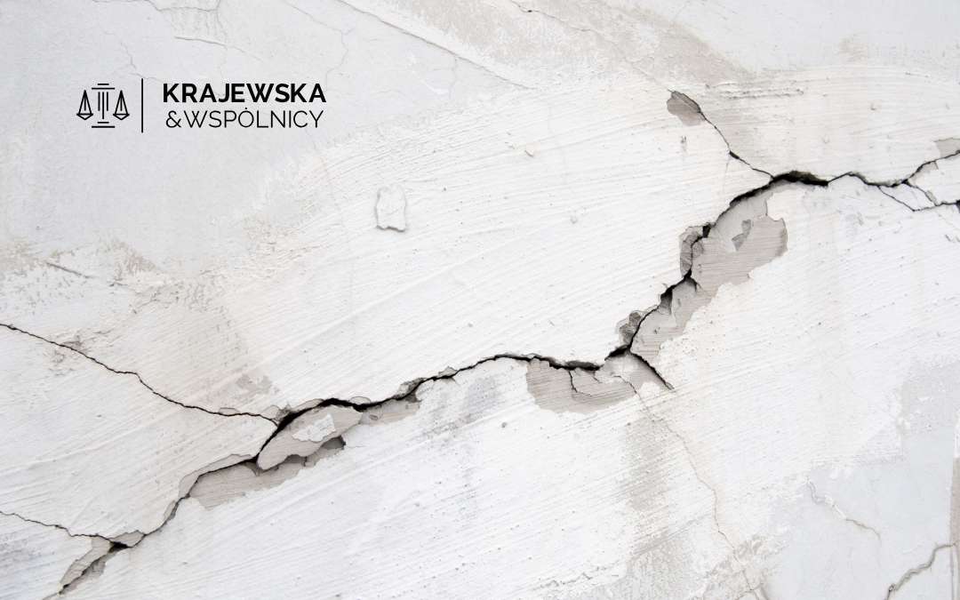 pęknięta ściana, szkody górnicze