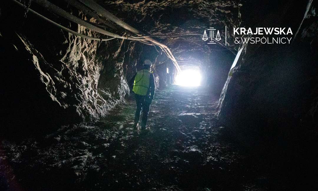 Górnik w szybie kopalni