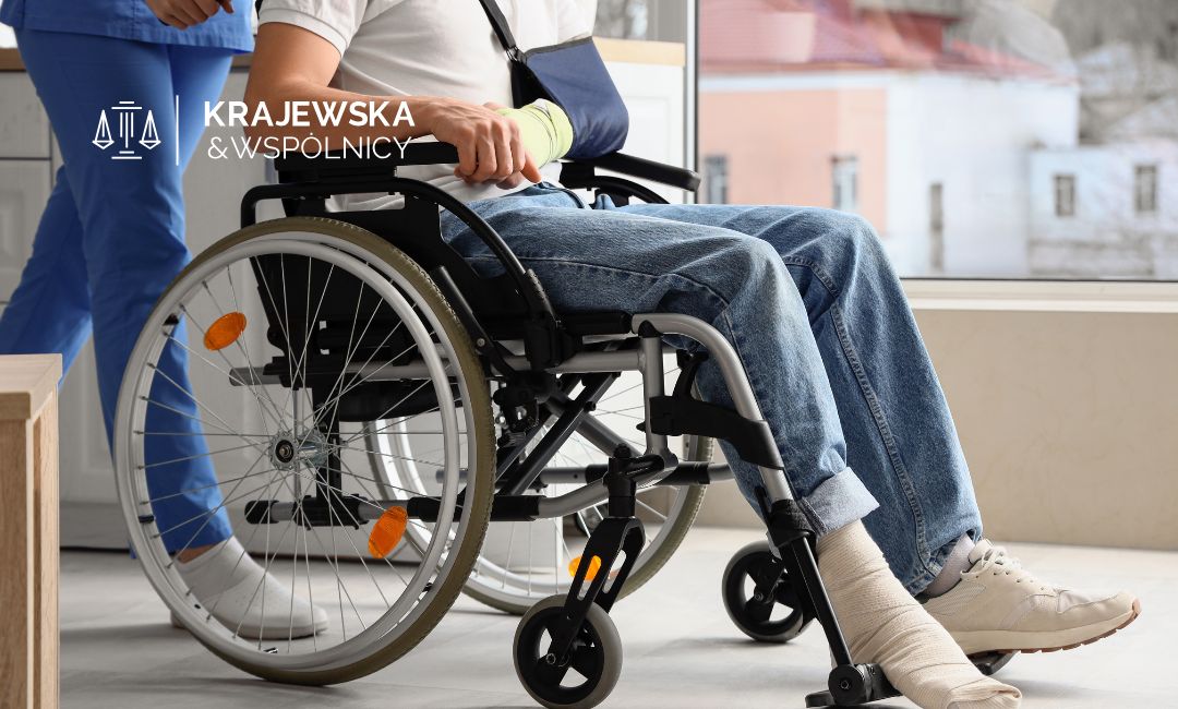 osoba na wózku po wypadku - uszczerbek na zdrowiu